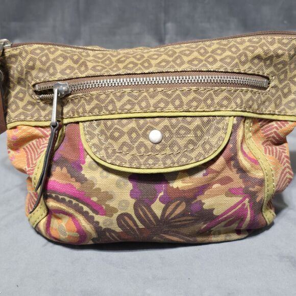 Fossil Handbag Mixed Media Boho Print Canvas - Picture 2 of 15